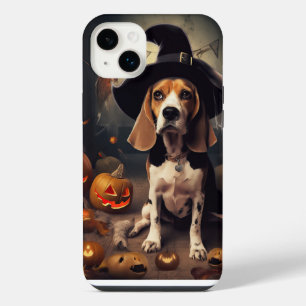 Funda Para iPhone 14 Plus Calabazas Beagle Halloween Espeluznantes
