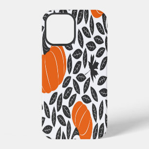 Funda Para iPhone 12 Calabazas, hojas: lindo patrón otoño.
