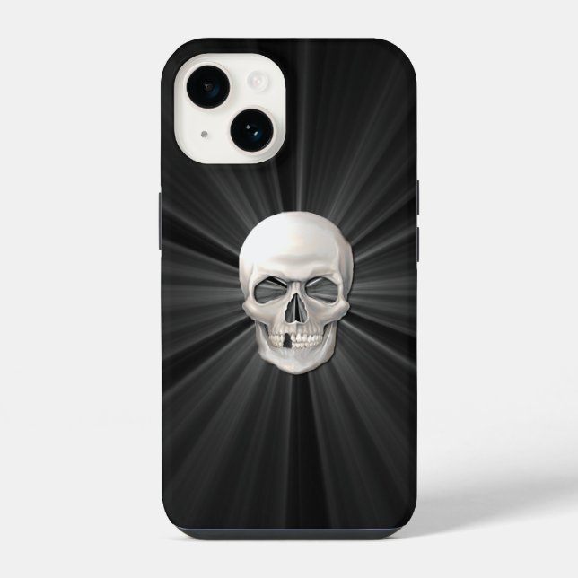 Funda Para iPhone Calavera 3D brillante (Reverso )