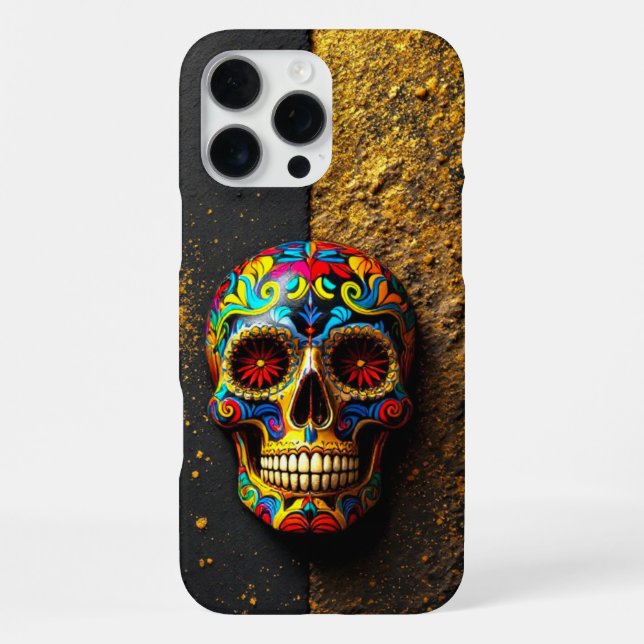 Funda Para iPhone  Calavera Azucarada Artística  (Reverso )