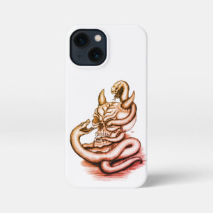 Funda Para iPhone 13 Mini Calavera - Cabeza malvada con serpiente