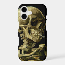Calavera con cigarrillo en llamas de Van Gogh