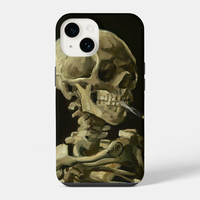 Funda Para iPhone Calavera con cigarrillo Van Gogh Case-Mate (Reverso )