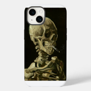 Funda Para iPhone 14 Calavera con cigarrillo Van Gogh Funda-Mate