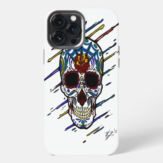 Funda Para iPhone calavera de azúcar (Reverso )