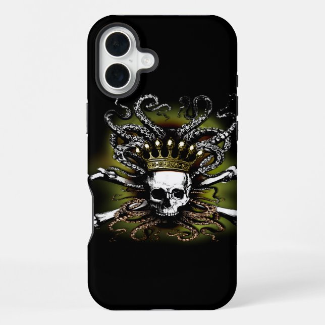 Funda Para iPhone Calavera de calamar rey (Reverso )