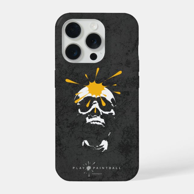 Funda Para iPhone Calavera de paintball (Reverso )
