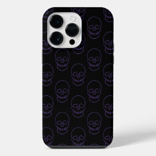 Funda Para iPhone 14 Pro Max Calavera en morado y negro
