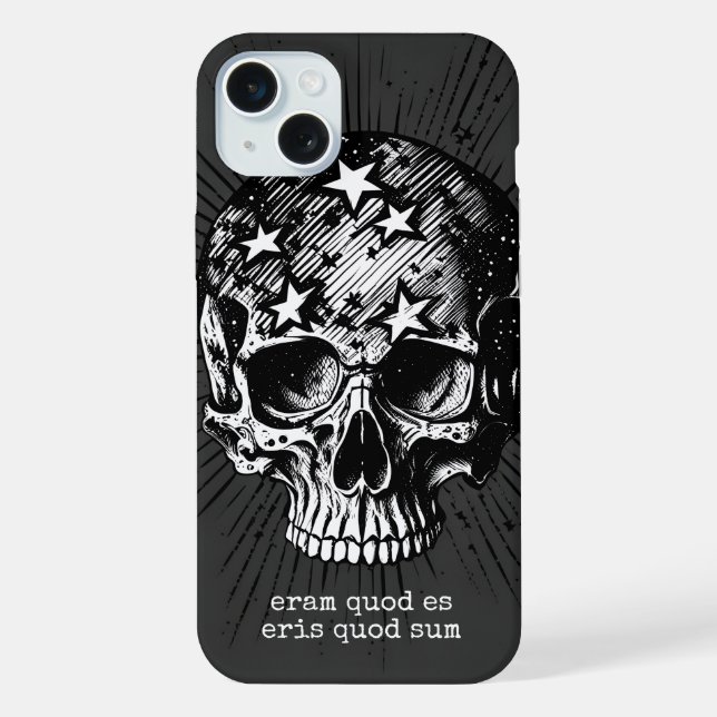 Funda Para iPhone Calavera & Estrellas III (Reverso )