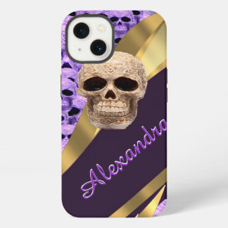 Calavera gótica morada personalizada