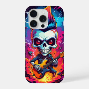 Calavera roquera con mohicano