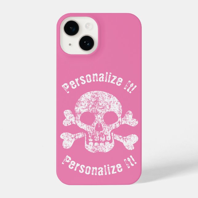 Funda Para iPhone Calavera rota y huesos cruzados (Reverso )