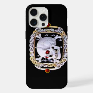 CALAVERA Y HUESOS CRUZADOS RUBÍ JOYA DEL RENACIMIE