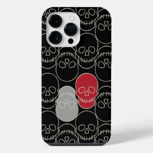 Funda Para iPhone 14 Pro Max Calaveras - Blanco negro y negro