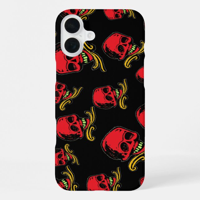 Funda Para iPhone Calaveras Decorativas Vintage (Reverso )