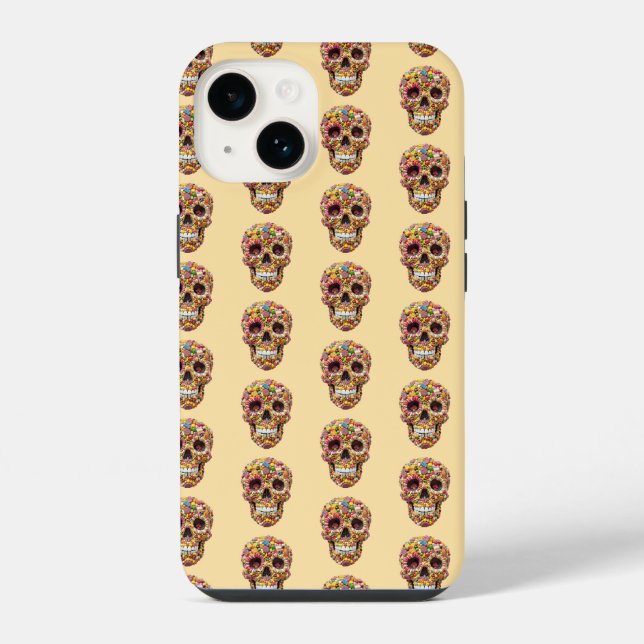 Funda Para iPhone Calaveras dulces (Reverso )