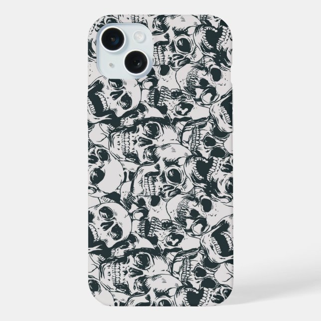 Funda Para iPhone Calaveras sonrientes (Reverso )