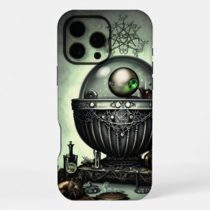 Funda Para iPhone 16 Pro Max Caldero ornamentado steampunk y objetos mágicos so