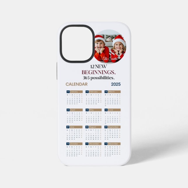Funda Para iPhone Calendario personalizado 2025 (Reverso )