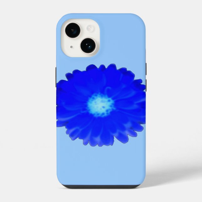 Funda Para iPhone Caléndula Azul Fresca (Reverso )