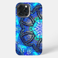 Calidoscopio cian y muy azul de pintura encerada t