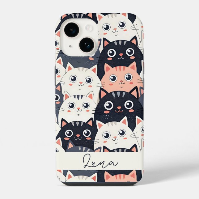 Funda Para iPhone Calidoscopio de Gatito (Reverso )