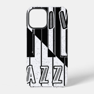 Funda Para iPhone 12 Caligrafía de Ilusión de Logo con Jazz en Vivo
