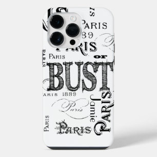 Funda Para iPhone 14 Pro Max Caligrafía de tipografía París Francia Torre Eiffe