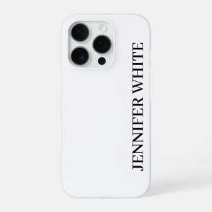 Funda Para iPhone 16 Pro Caligrafía Elegante negro y blanco negrita retro
