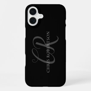 Funda Para iPhone 16 Plus Caligrafía Monograma Nombre Regalo Personalizado G