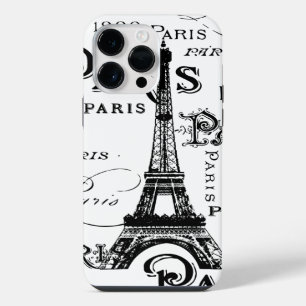 Funda Para iPhone 14 Pro Max Caligrafía Tipografía París Francia Torre Eiffel