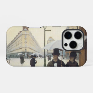 Funda Para iPhone 16 Pro Calle de París en día lluvioso