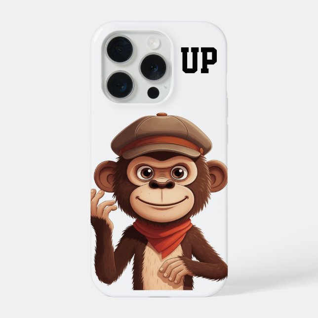 Funda Para iPhone Calm Confidence Monkey – Minimal Phone Case (Reverso )