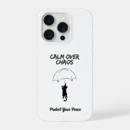Calma Sobre Caos – Funda de iPhone de Gato con Cot