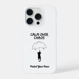 Calma Sobre Caos – Funda de iPhone de Gato con Cot