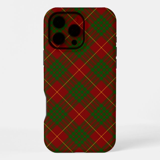 Funda Para iPhone Cameron tartán rojo verde a cuadros (Reverso )