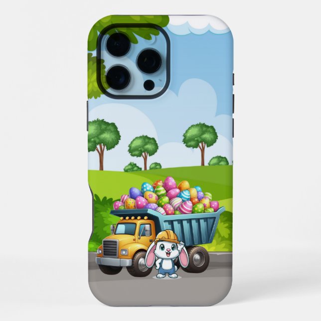 Funda Para iPhone Camión de volcado de primavera/Semana Santa (Reverso )