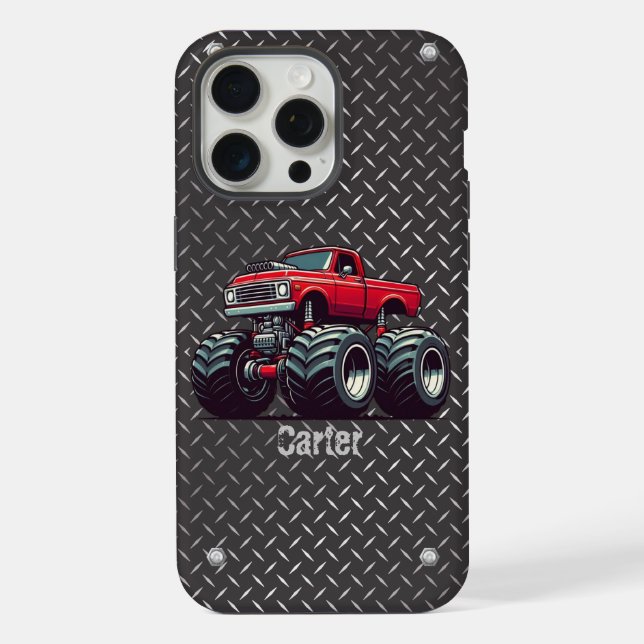 Funda Para iPhone Camión monstruo rojo (Reverso )