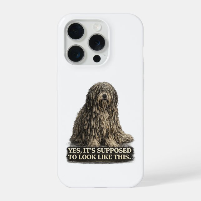 Funda Para iPhone Camisa de pastor de Bergamasco  (Reverso )