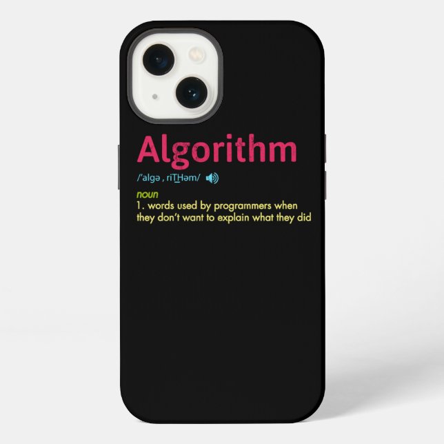 Funda Para iPhone Camisetas divertidas de algoritmos para programado (Reverso )