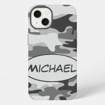 Camo de Camuflaje Gris Nombre Personalizado