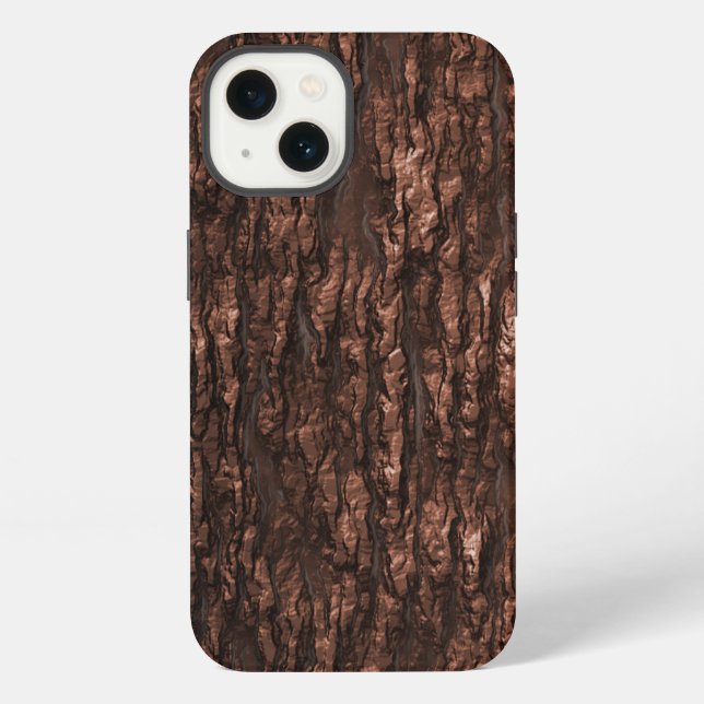 Funda Para iPhone Camo de corteza marrón (Reverso )