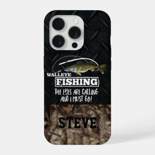 Camo Funny Walleye Pescador Nombre Angler