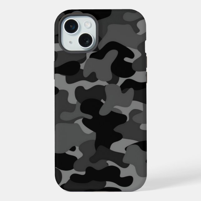 Funda Para iPhone Camo gris negro (Reverso )