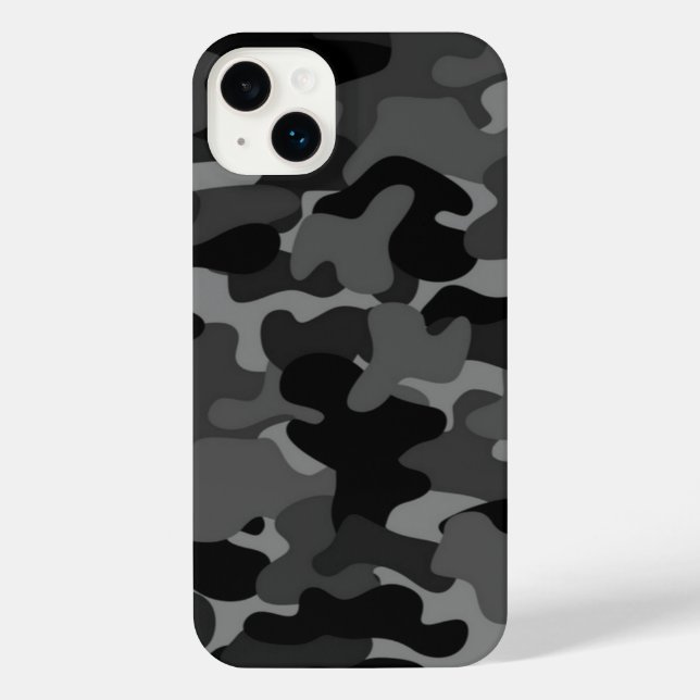 Funda Para iPhone Camo negro gris (Reverso )