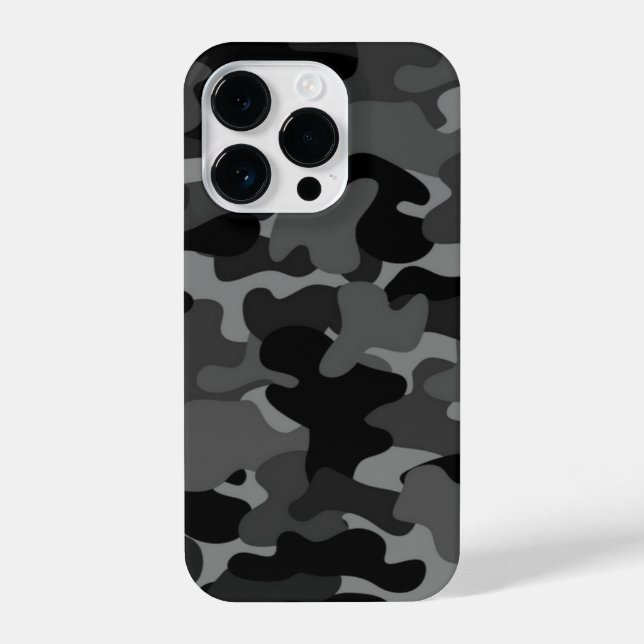 Funda Para iPhone Camo negro gris (Reverso )