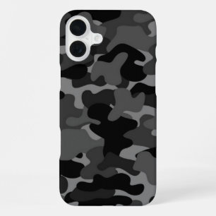 Funda Para iPhone 16 Plus Camo negro gris