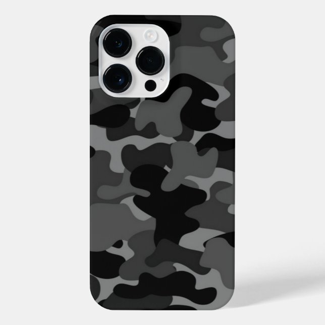 Funda Para iPhone Camo negro gris (Reverso)