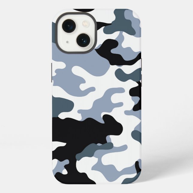 Funda Para iPhone Camo negro y gris (Reverso )