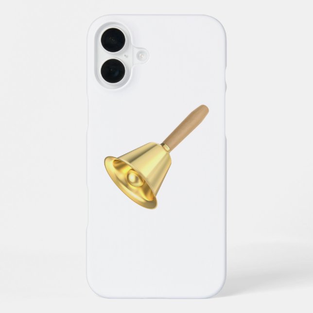 Funda Para iPhone Campana dorada con mango de madera (Reverso )